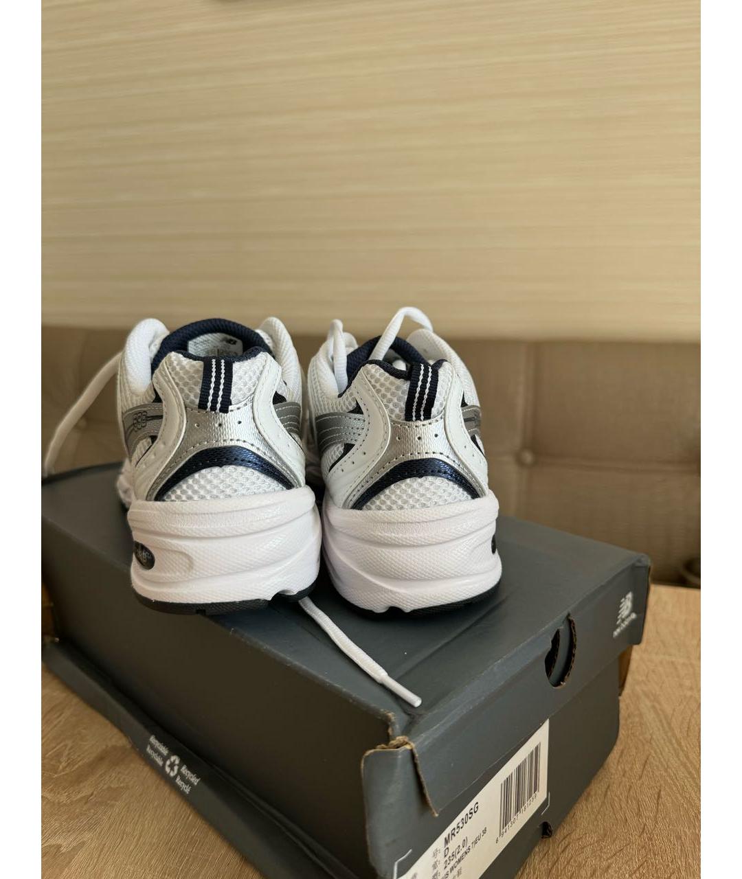 NEW BALANCE Белые кожаные кроссовки, фото 4