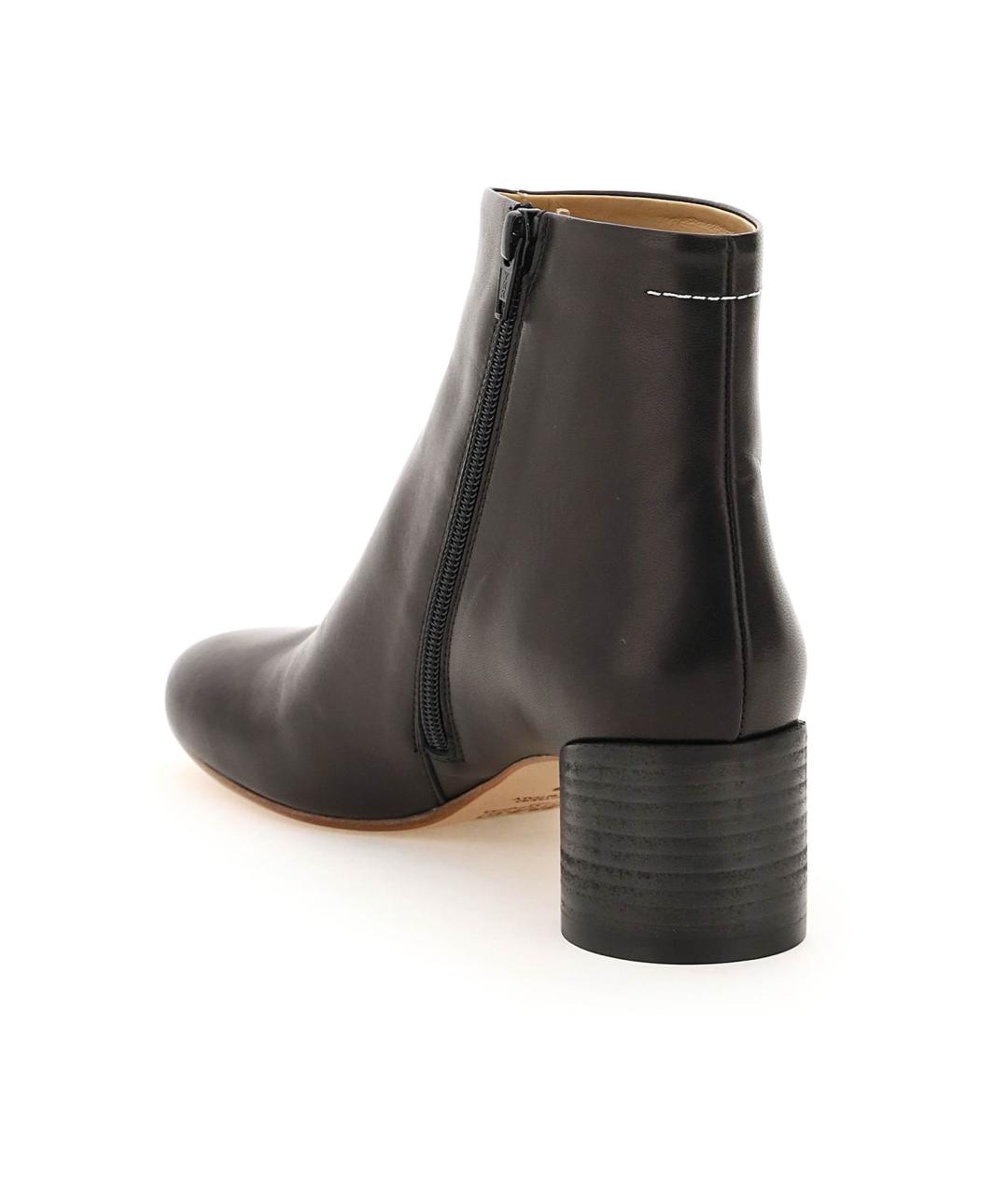 MM6 MAISON MARGIELA Черные кожаные ботинки, фото 4