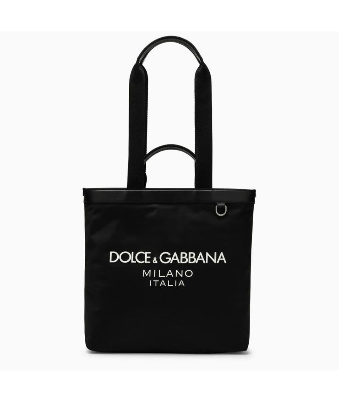 DOLCE&GABBANA Черная сумка тоут, фото 5