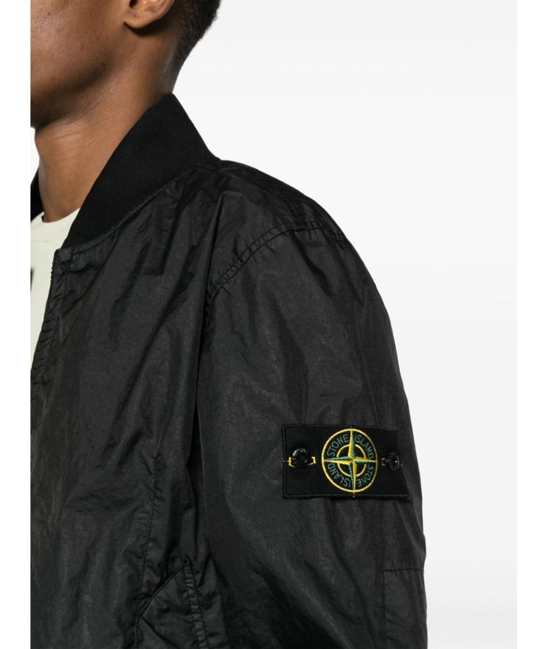 STONE ISLAND Черная полиамидовая куртка, фото 5