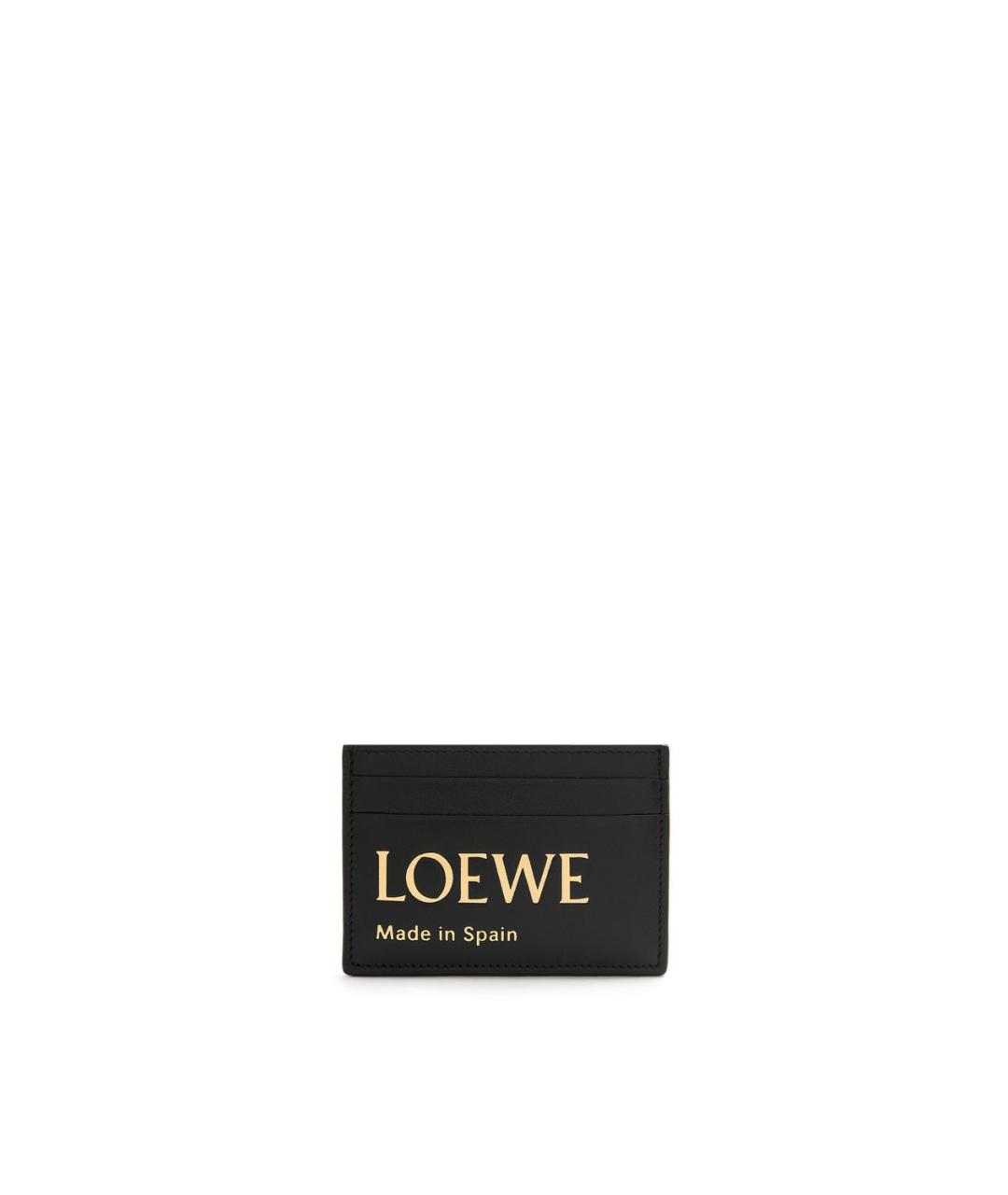 LOEWE Черный кожаный кардхолдер, фото 1