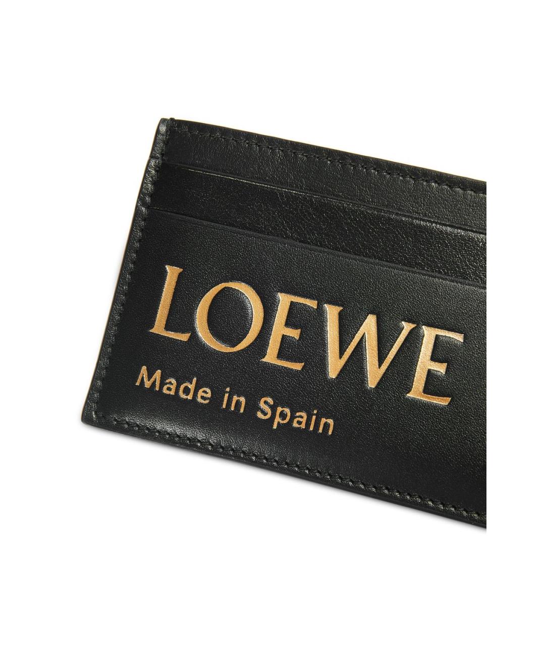 LOEWE Черный кожаный кардхолдер, фото 4