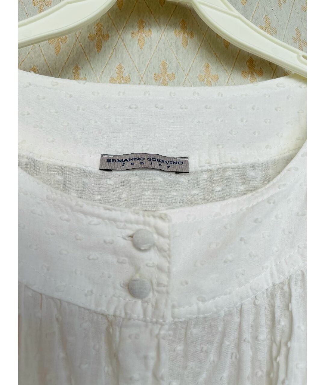 ERMANNO SCERVINO JUNIOR Белая хлопковая рубашка/блузка, фото 4