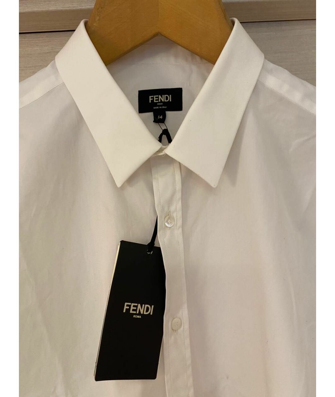 FENDI Белая классическая рубашка, фото 2