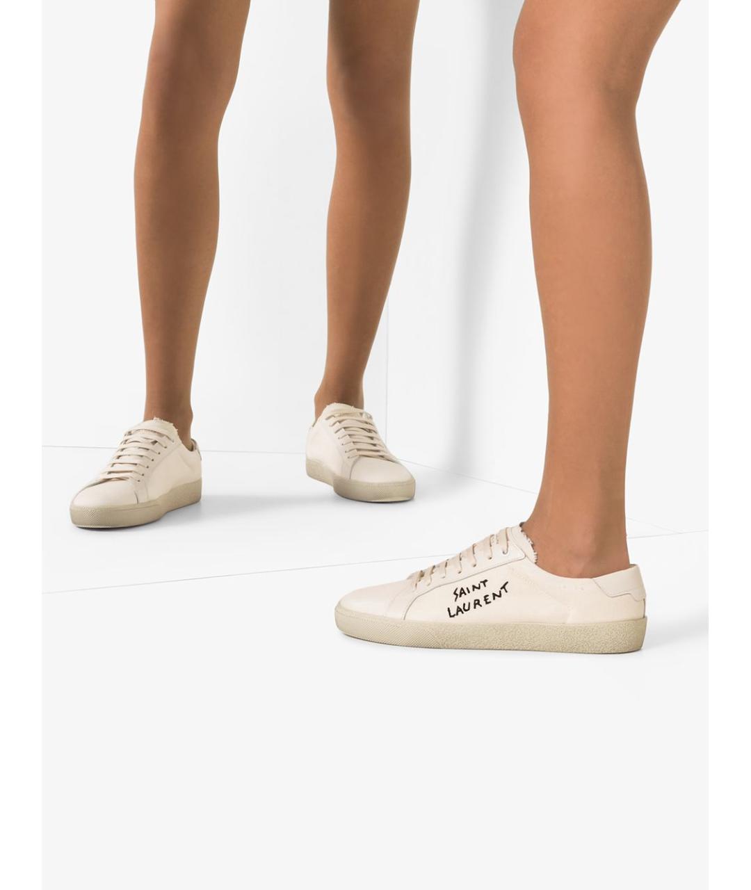 SAINT LAURENT Белые кеды, фото 4