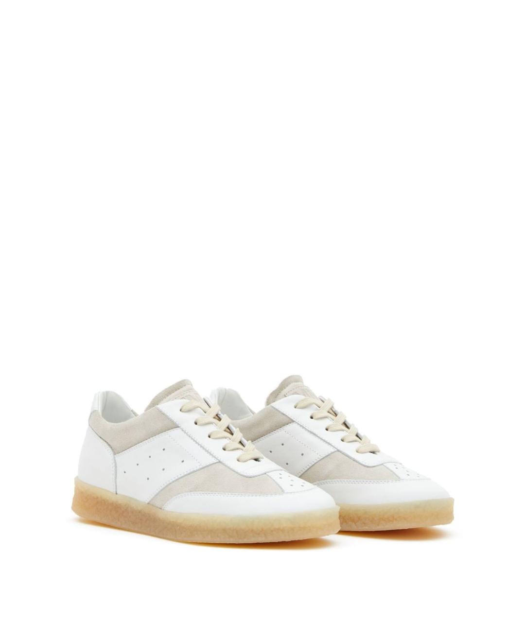 MM6 MAISON MARGIELA Белые кожаные кеды, фото 4