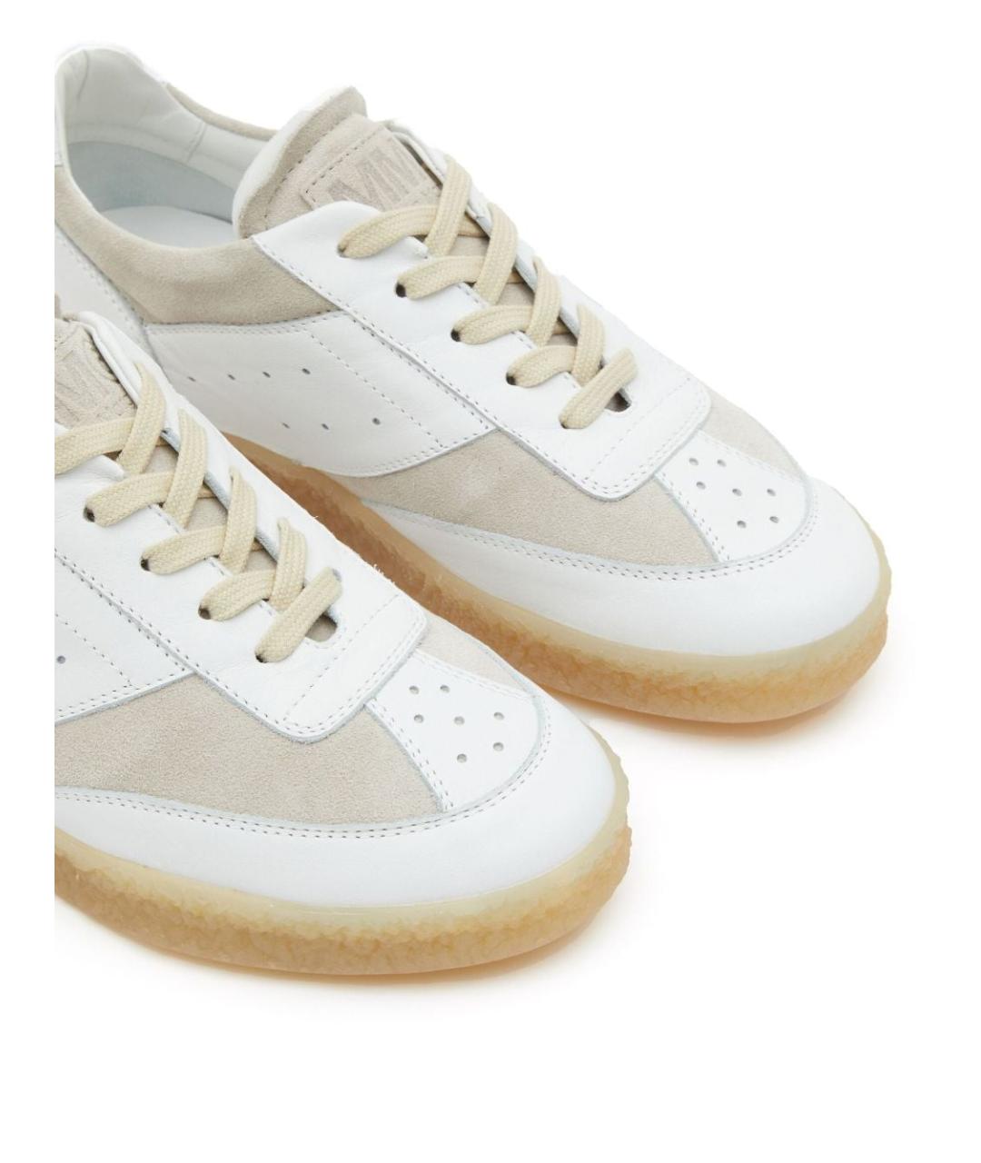 MM6 MAISON MARGIELA Белые кожаные кеды, фото 5