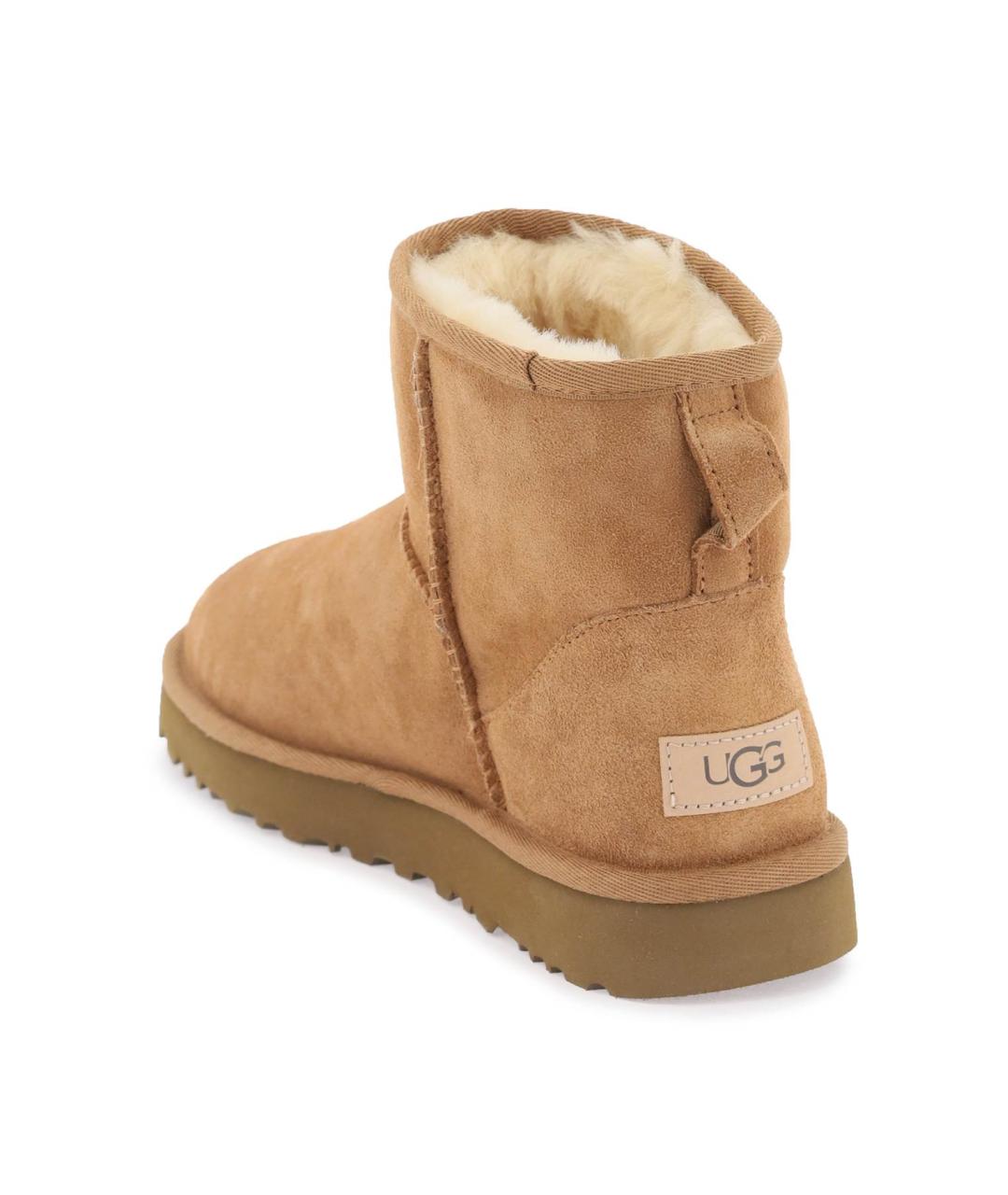 UGG AUSTRALIA Бежевые кожаные ботинки, фото 3