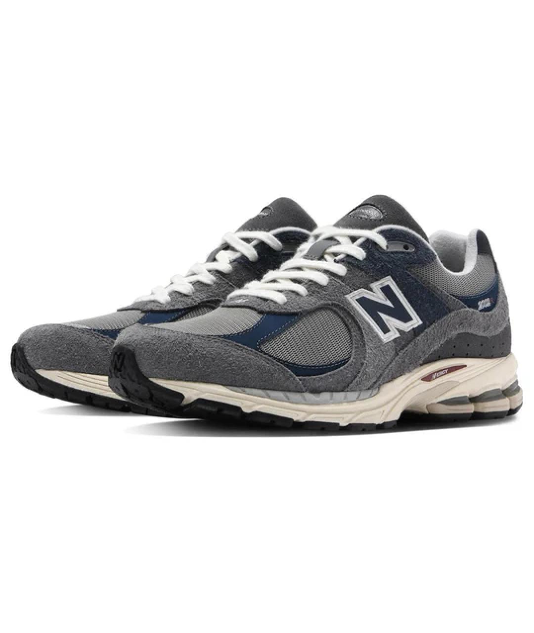 NEW BALANCE Серые кожаные низкие кроссовки / кеды, фото 3