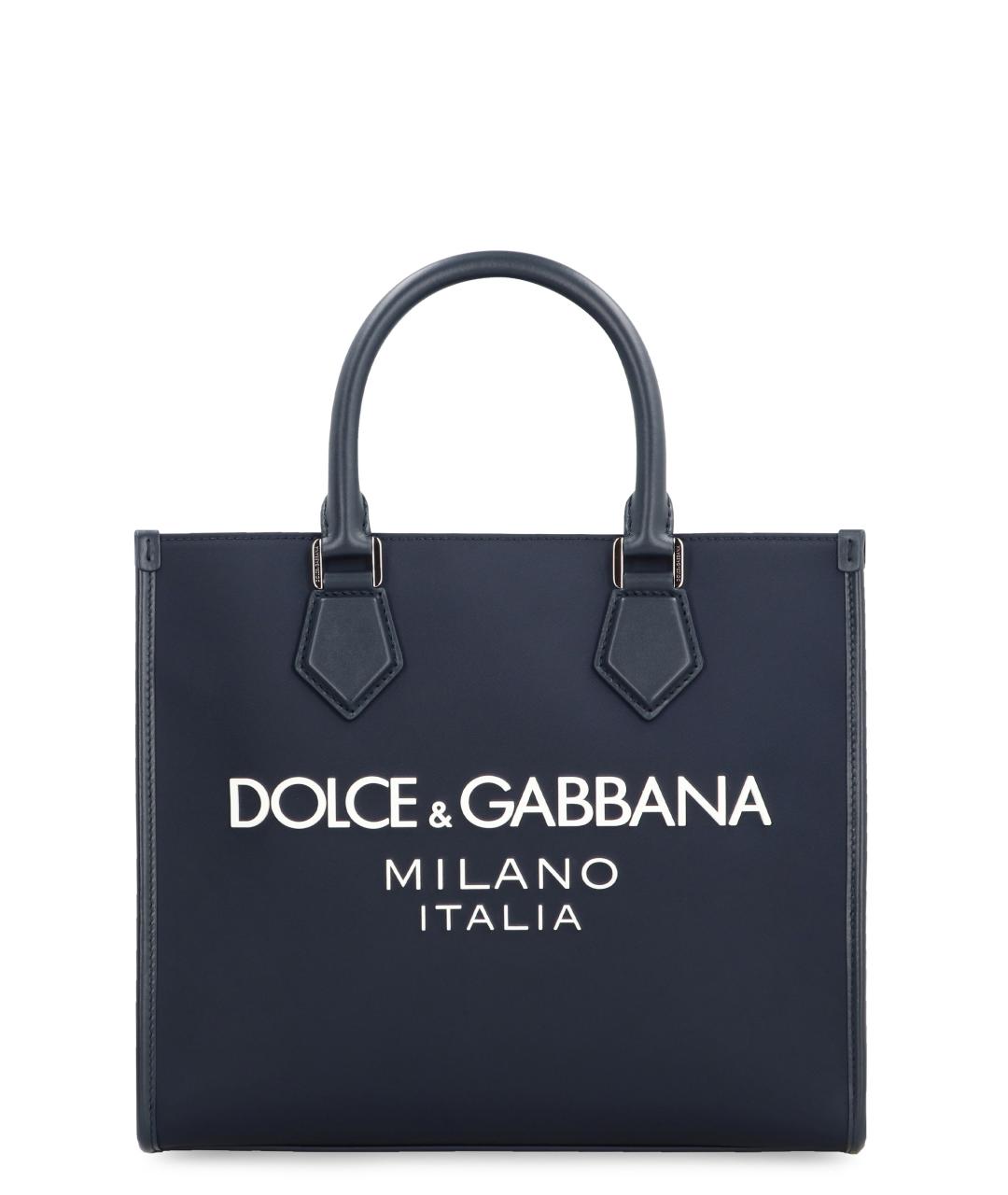 DOLCE&GABBANA Синяя сумка тоут, фото 1