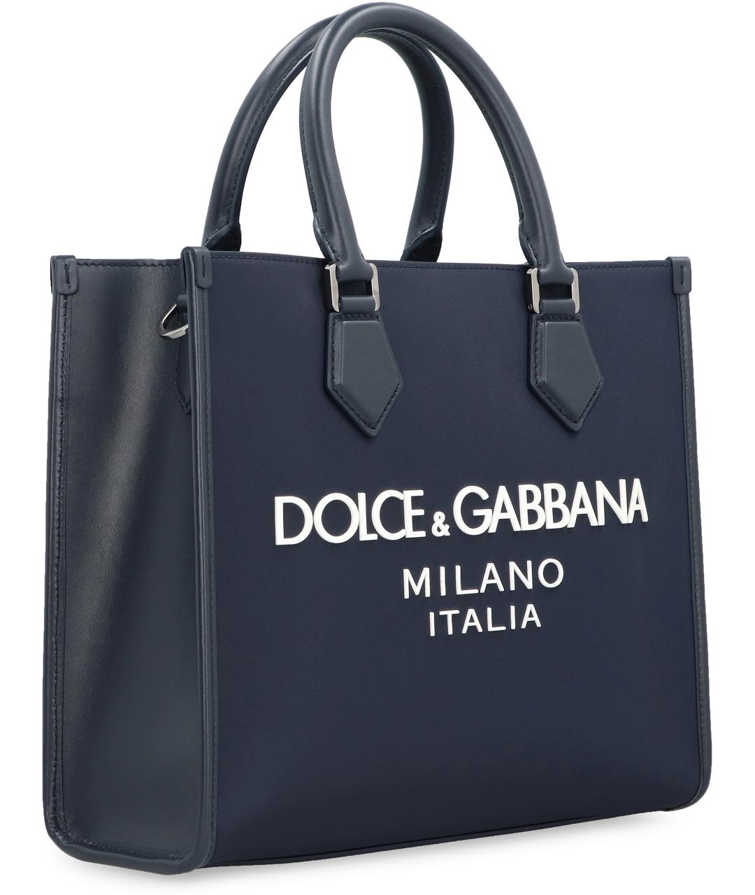 DOLCE&GABBANA Синяя сумка тоут, фото 3