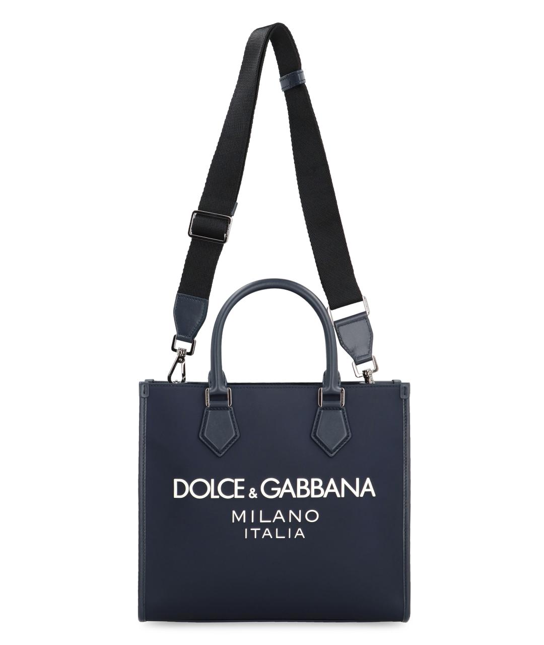 DOLCE&GABBANA Синяя сумка тоут, фото 5