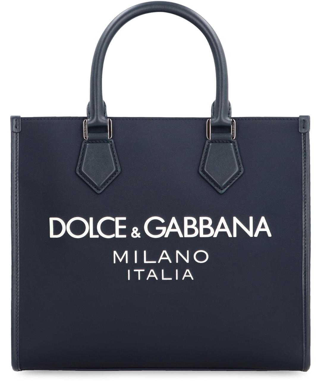 DOLCE&GABBANA Синяя сумка тоут, фото 2