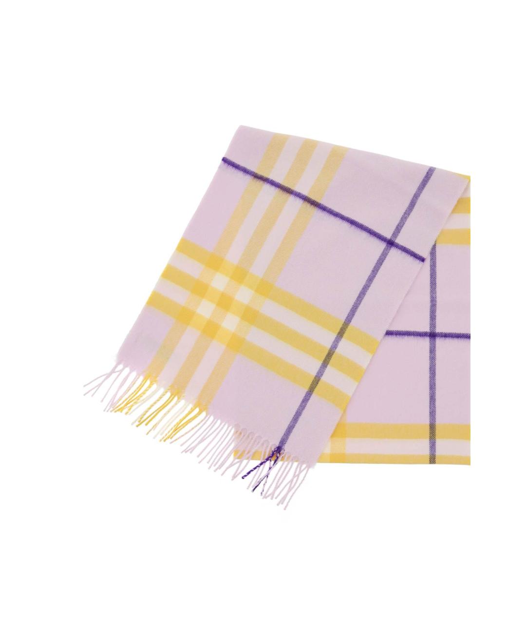 BURBERRY Розовый кашемировый шарф, фото 4