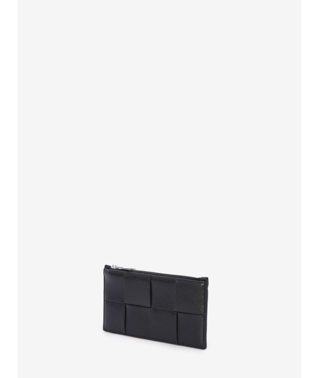 BOTTEGA VENETA Черный кожаный кошелек, фото 3