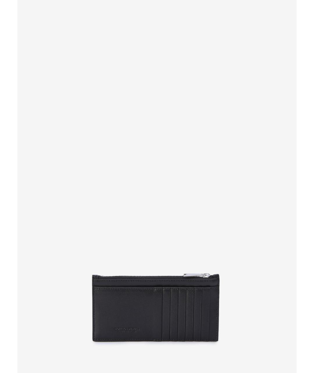 BOTTEGA VENETA Черный кожаный кошелек, фото 4