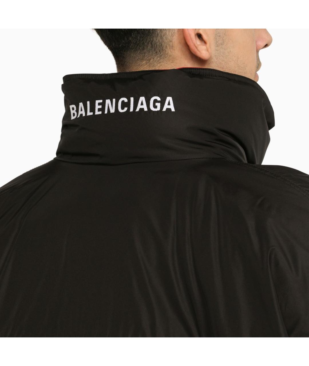 BALENCIAGA Черный полиэстеровый пуховик, фото 4