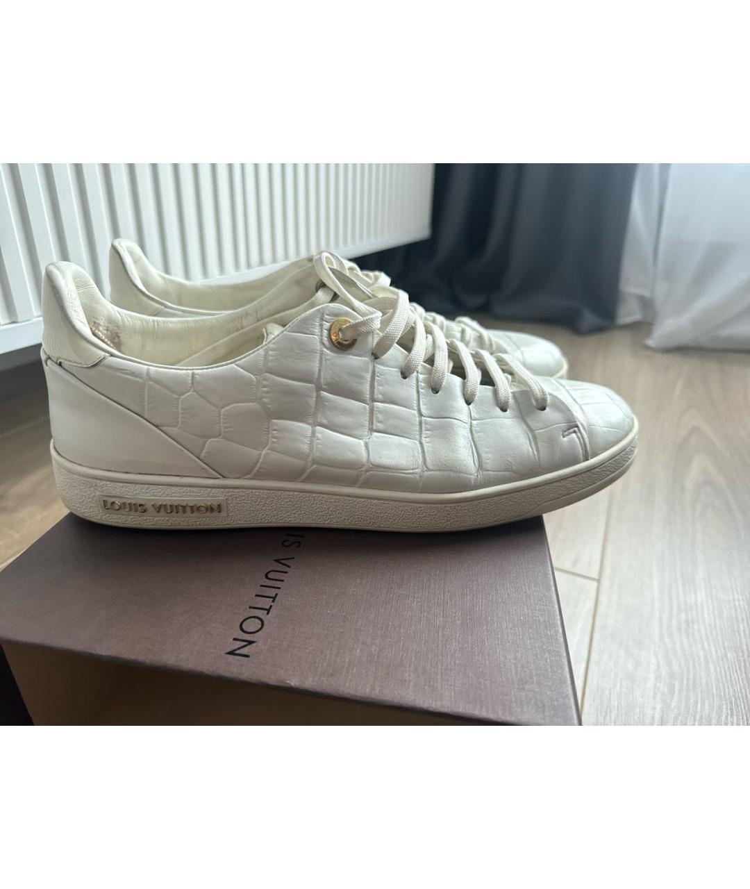 LOUIS VUITTON Белые кожаные кеды, фото 7