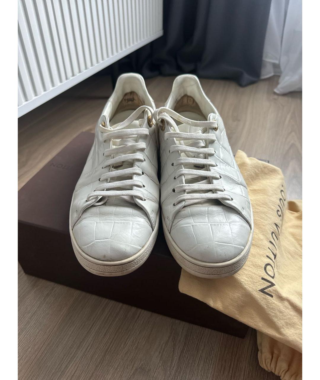LOUIS VUITTON Белые кожаные кеды, фото 2