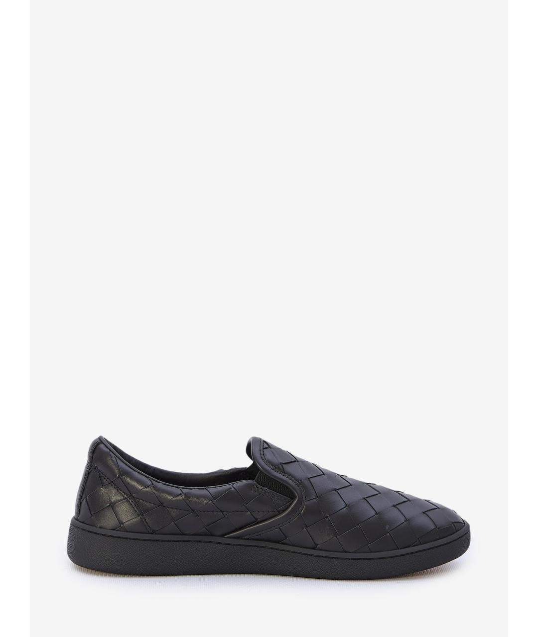 BOTTEGA VENETA Черные кожаные слипоны, фото 3