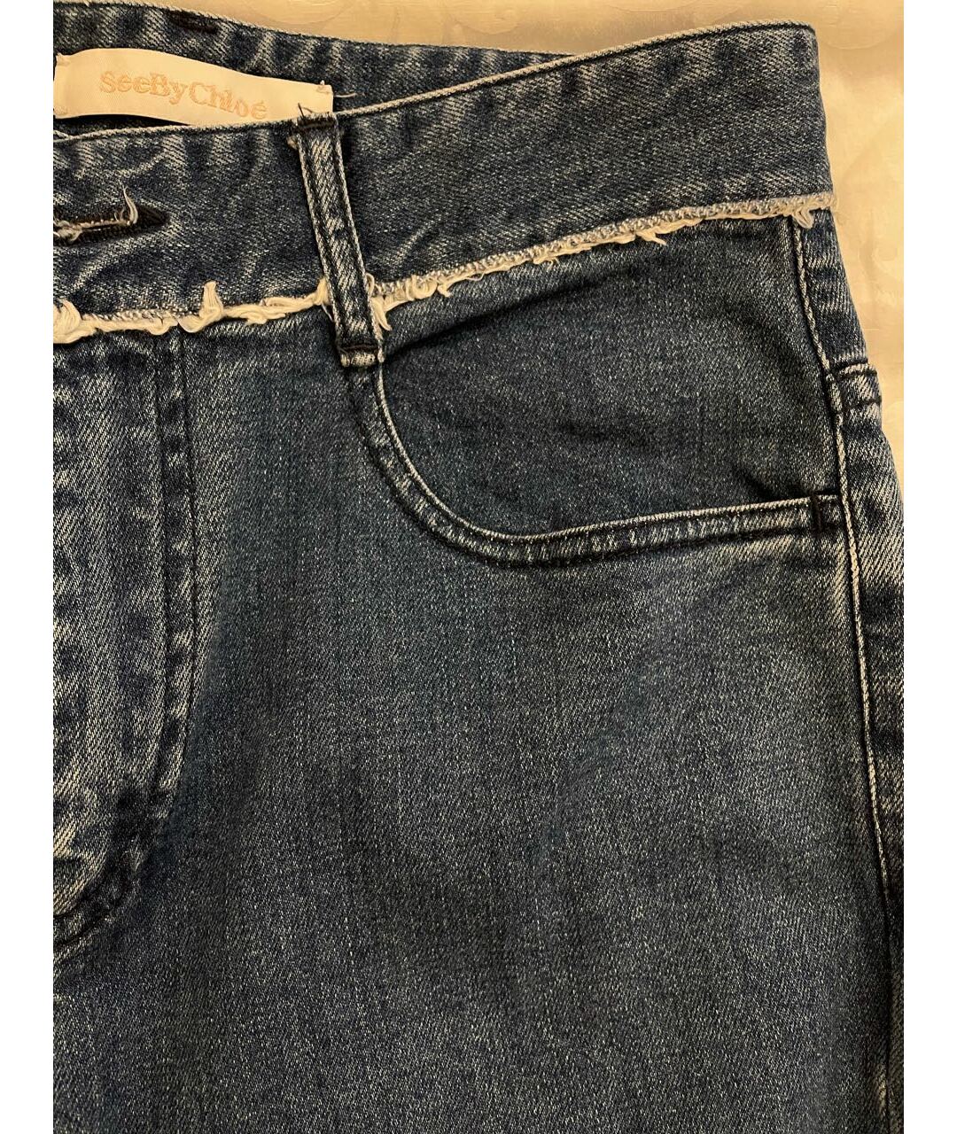 SEE BY CHLOE Синие прямые джинсы, фото 4