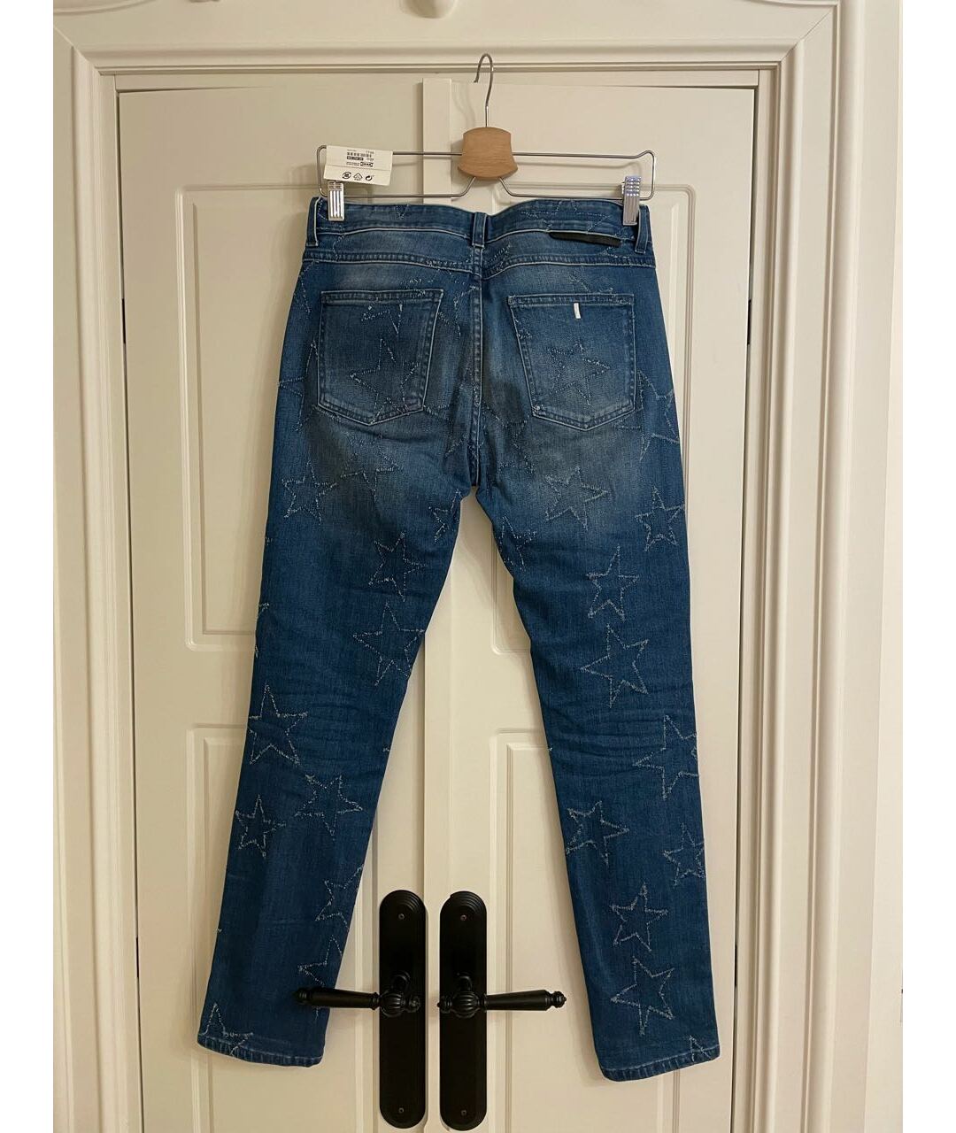 STELLA MCCARTNEY Голубые хлопко-эластановые прямые джинсы, фото 2
