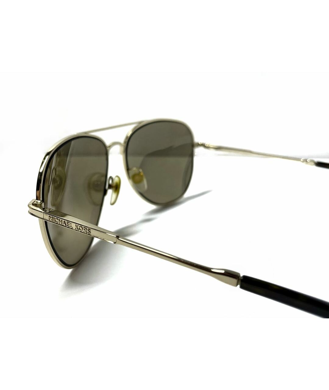 MICHAEL KORS Золотые металлические солнцезащитные очки, фото 2