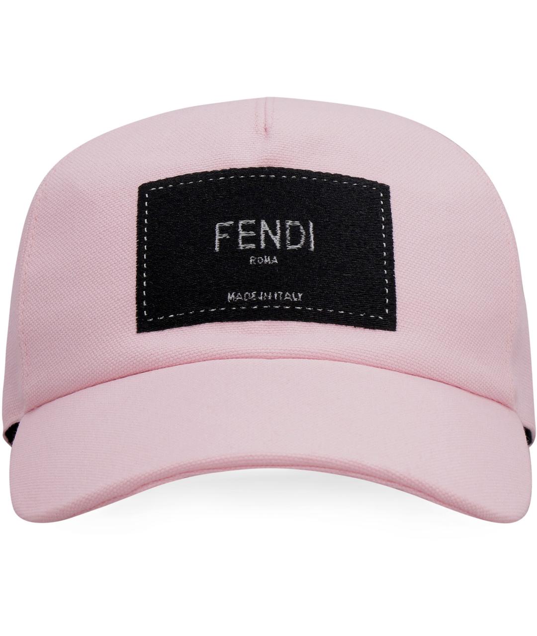 FENDI Розовая хлопковая кепка/бейсболка, фото 2