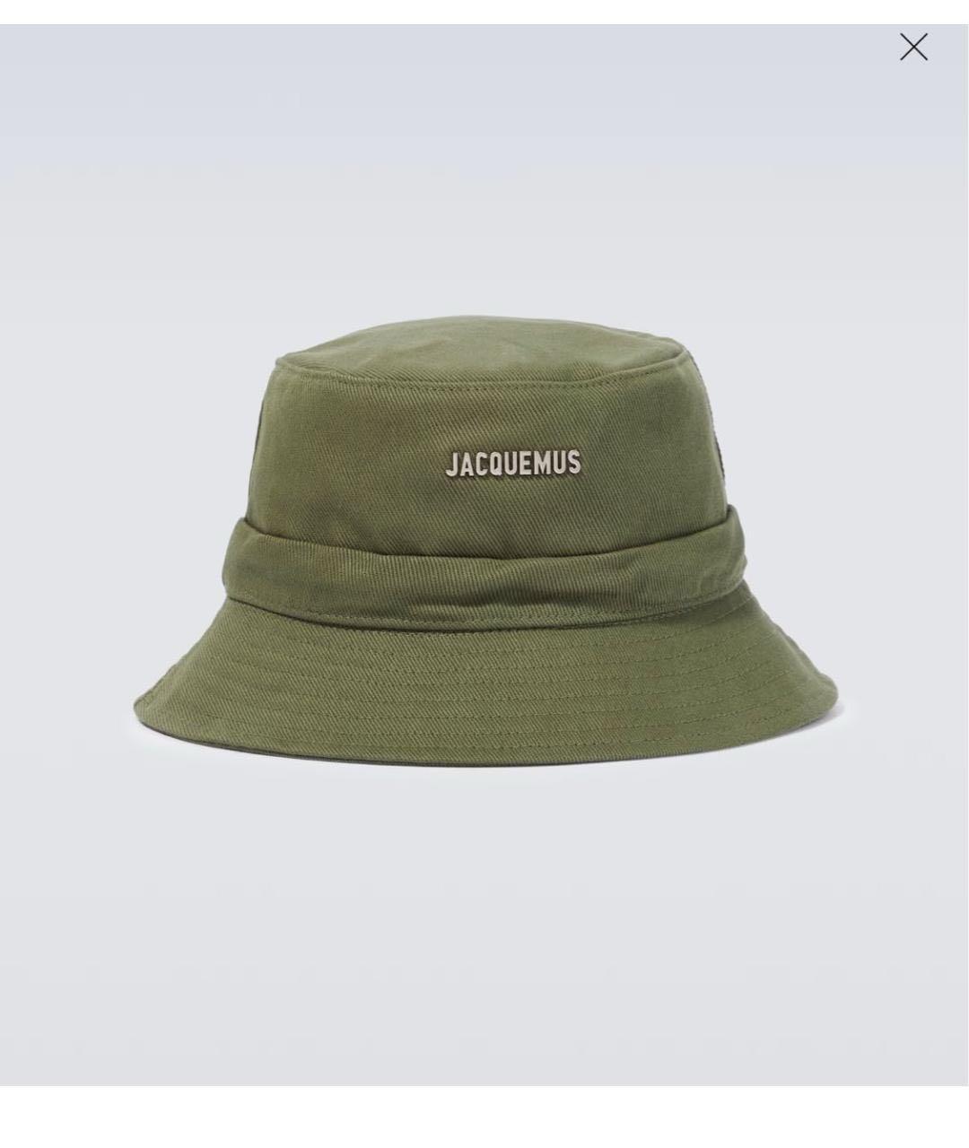 JACQUEMUS Зеленая хлопковая панама, фото 5
