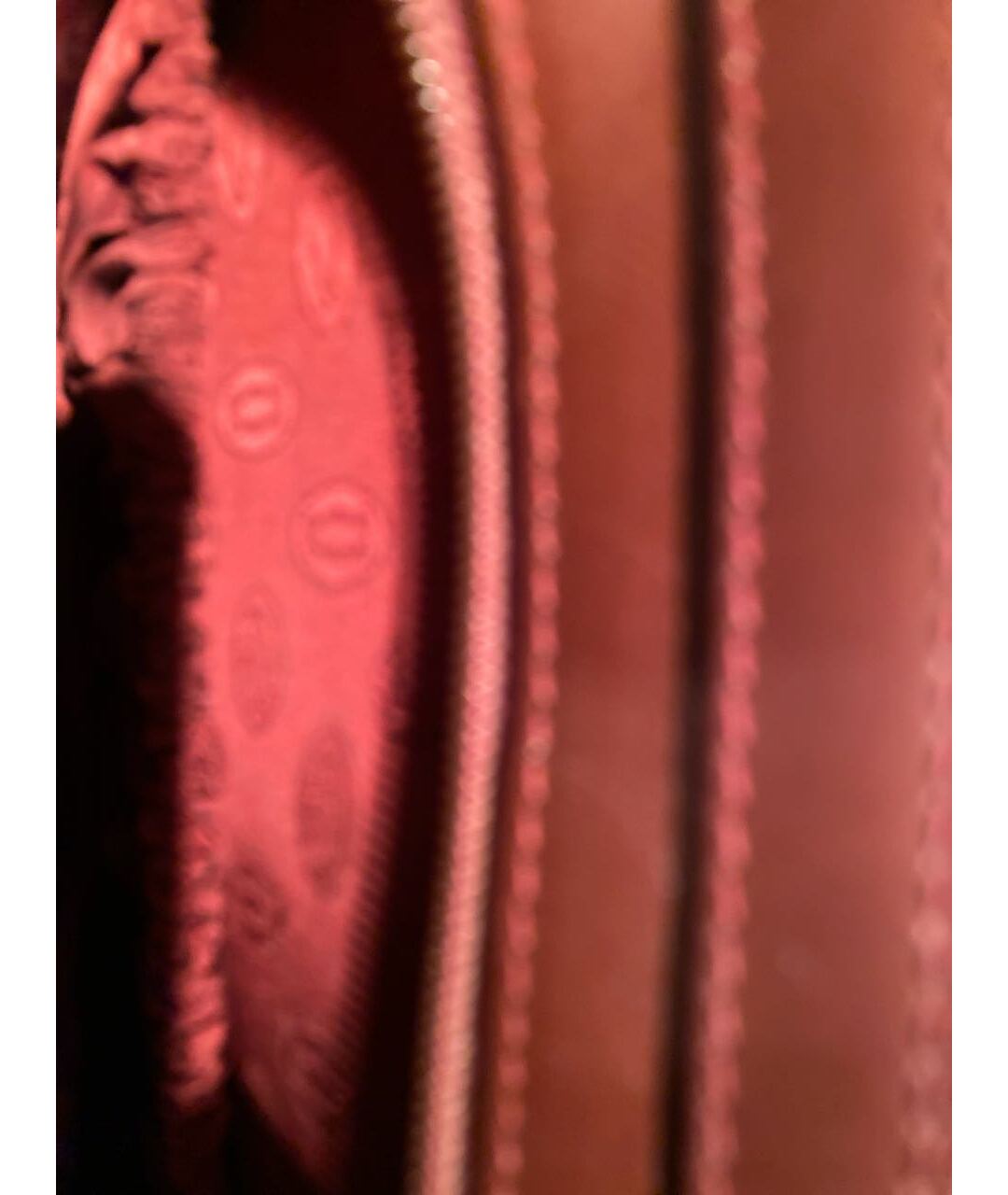 CARTIER Бордовая кожаная барсетка, фото 5