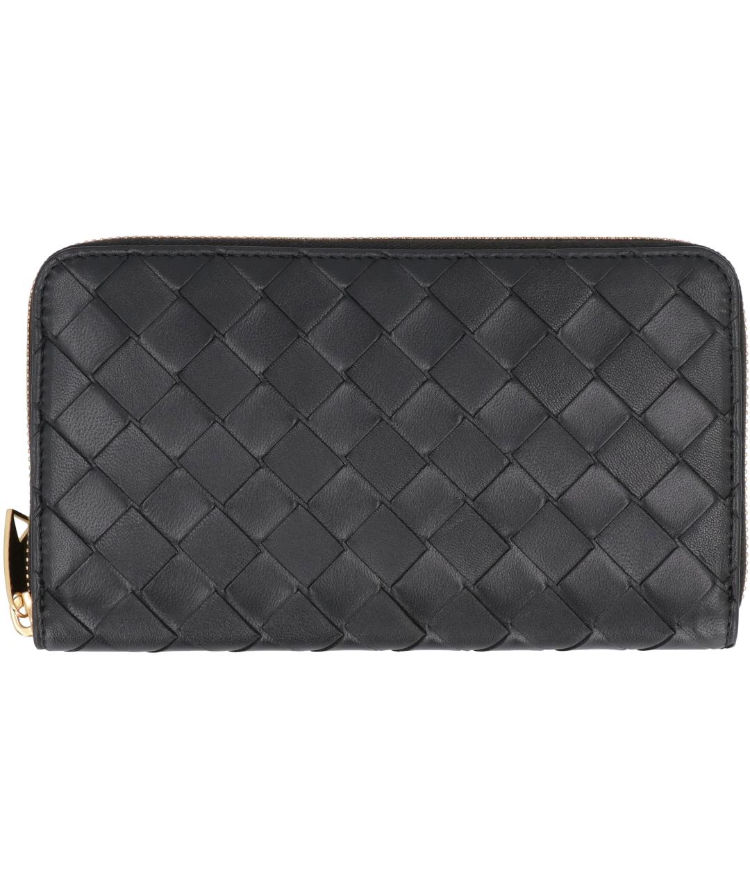 BOTTEGA VENETA Черный кожаный кошелек, фото 2