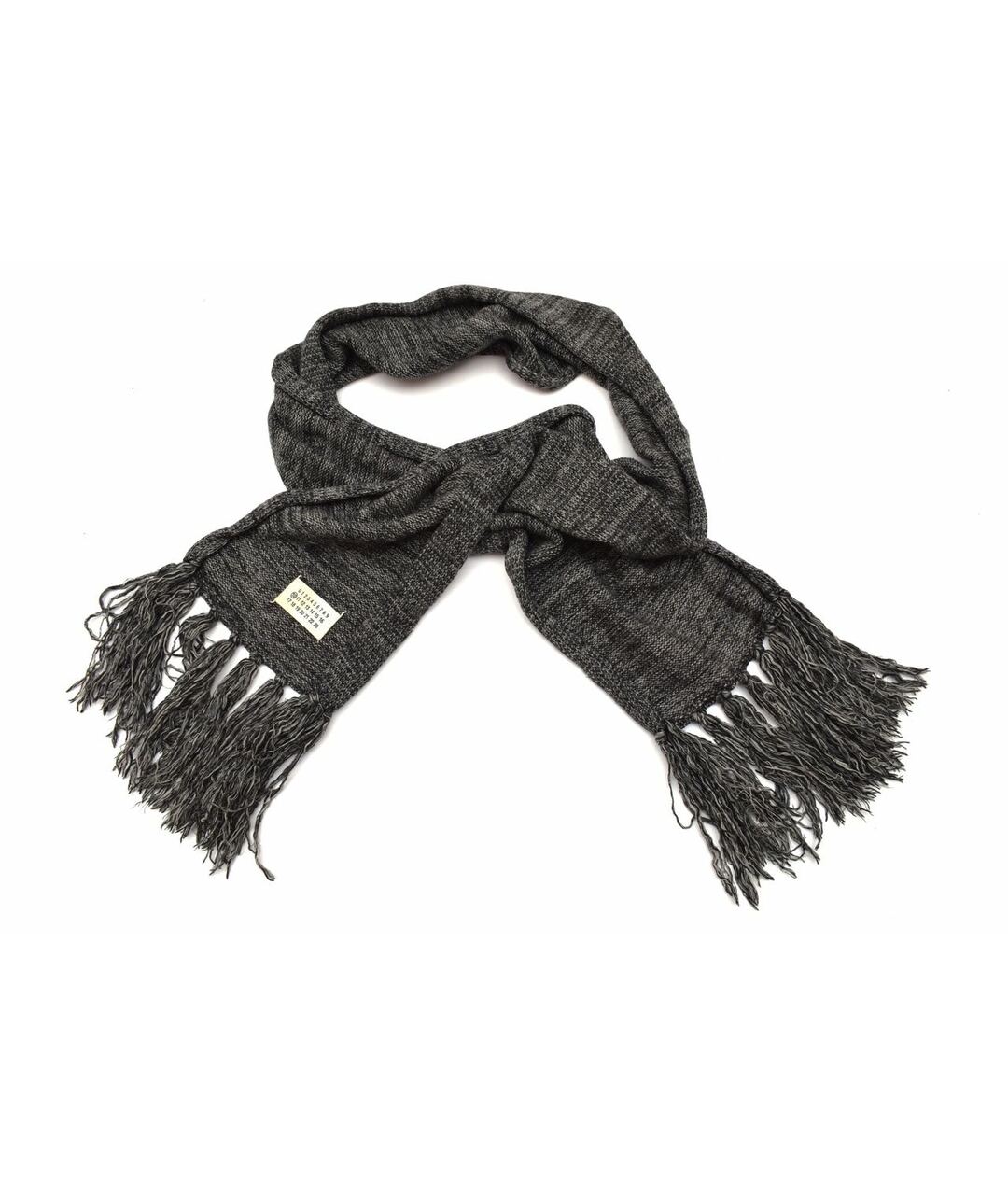 MAISON MARGIELA Серый шерстяной шарф, фото 1