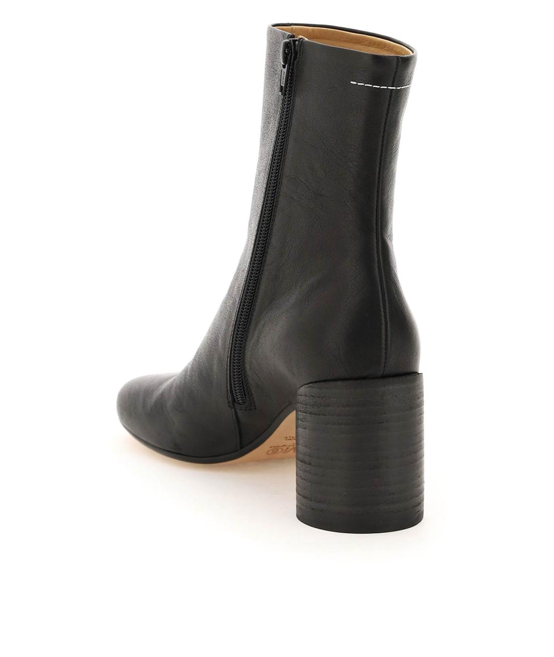MM6 MAISON MARGIELA Черные кожаные ботинки, фото 4