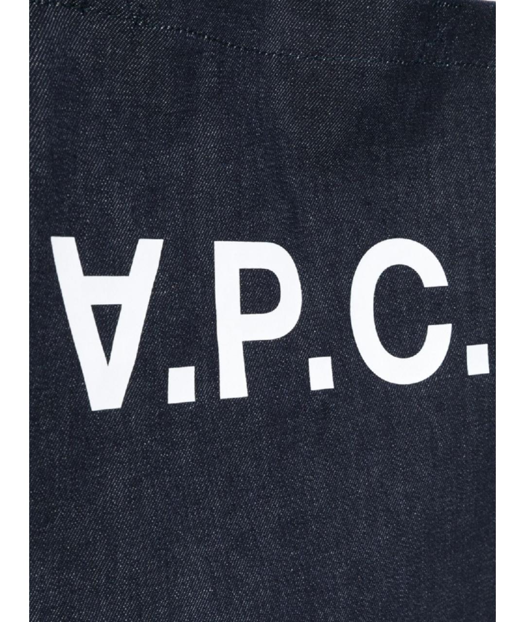 A.P.C. Синяя сумка тоут, фото 4