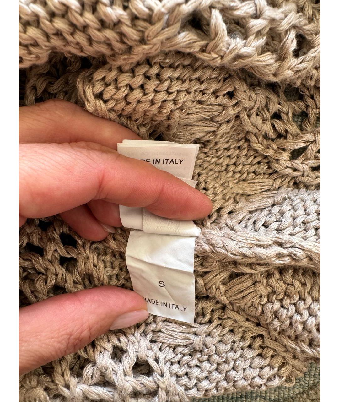 BRUNELLO CUCINELLI Бежевый хлопковый джемпер / свитер, фото 6