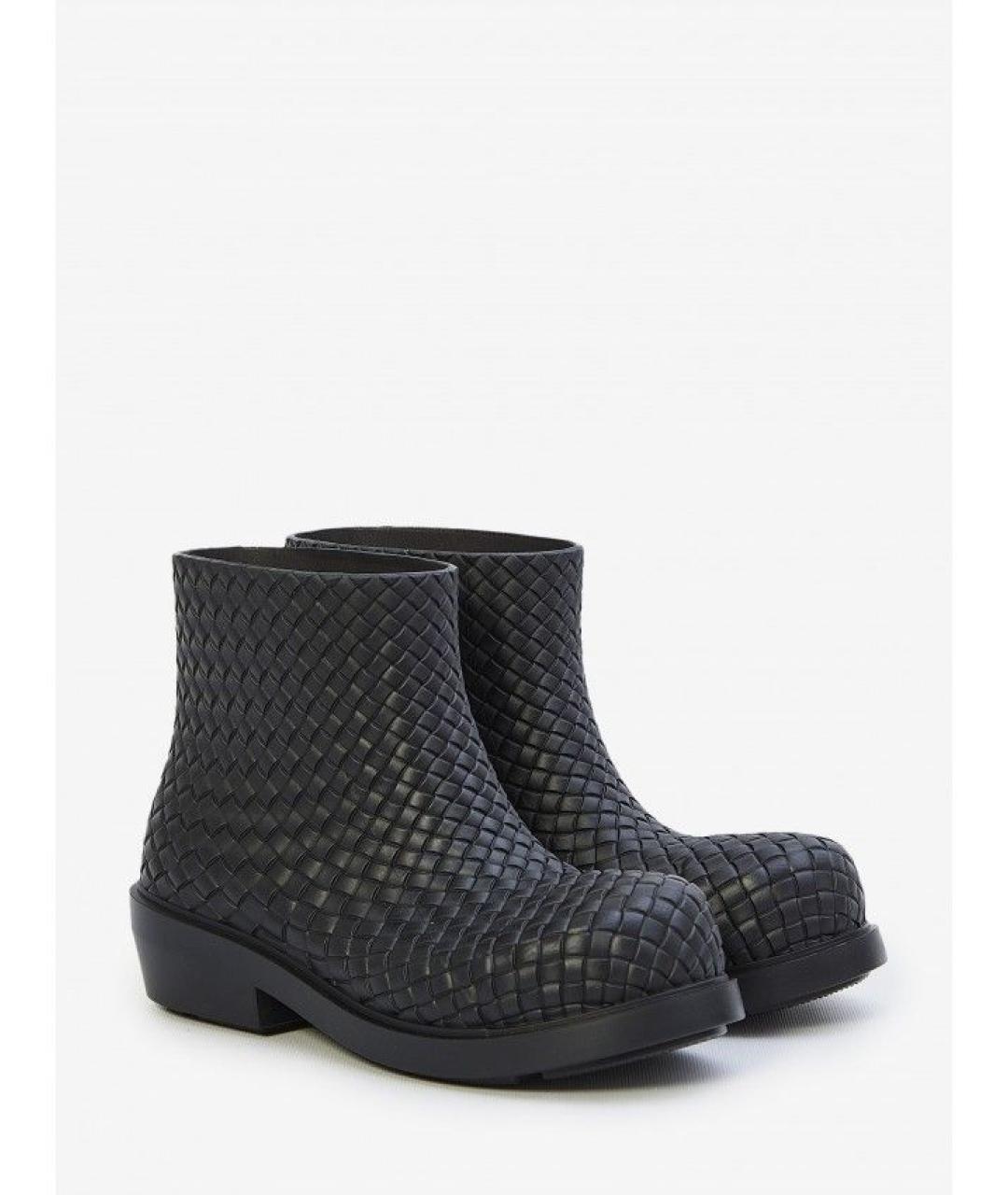 BOTTEGA VENETA Черные синтетические ботинки, фото 2