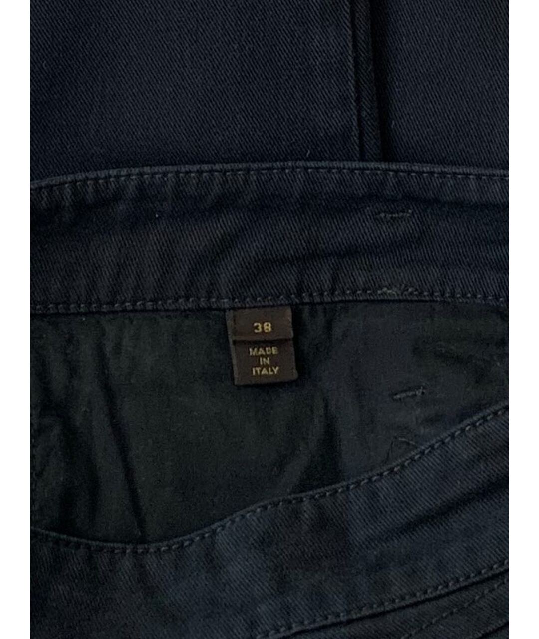 LOUIS VUITTON PRE-OWNED Черные хлопко-эластановые джинсы слим, фото 2