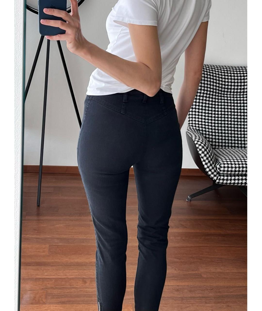 LOUIS VUITTON PRE-OWNED Черные хлопко-эластановые джинсы слим, фото 7
