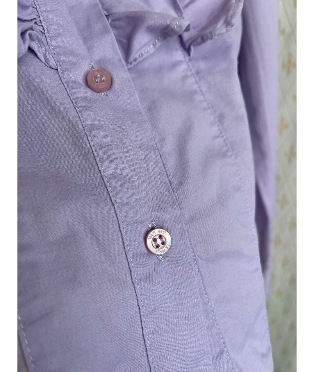 LA PERLA Фиолетовая хлопко-эластановая рубашка, фото 5