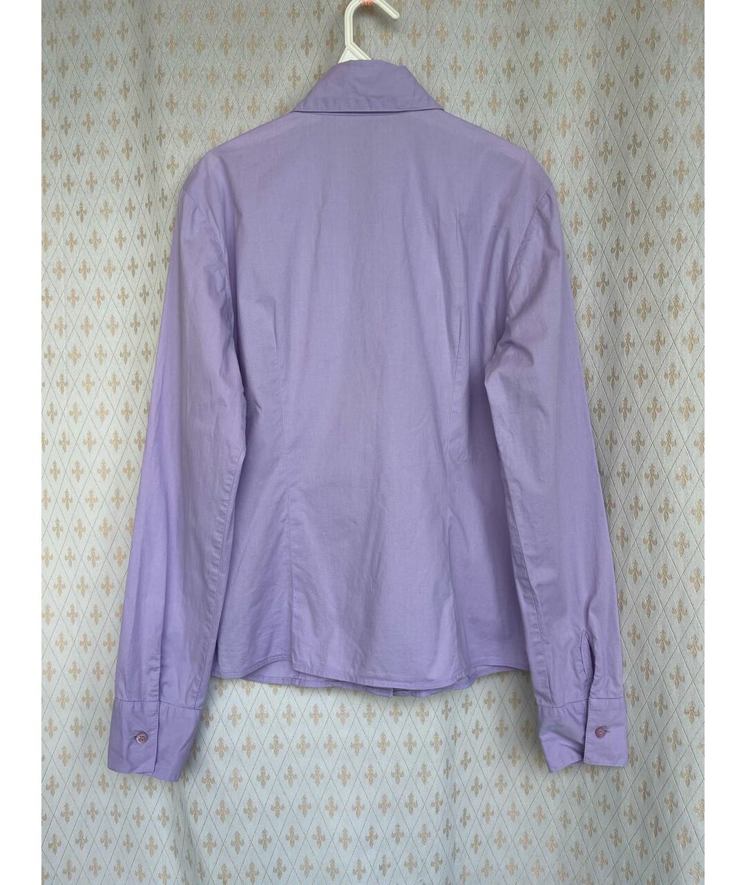 LA PERLA Фиолетовая хлопко-эластановая рубашка, фото 3