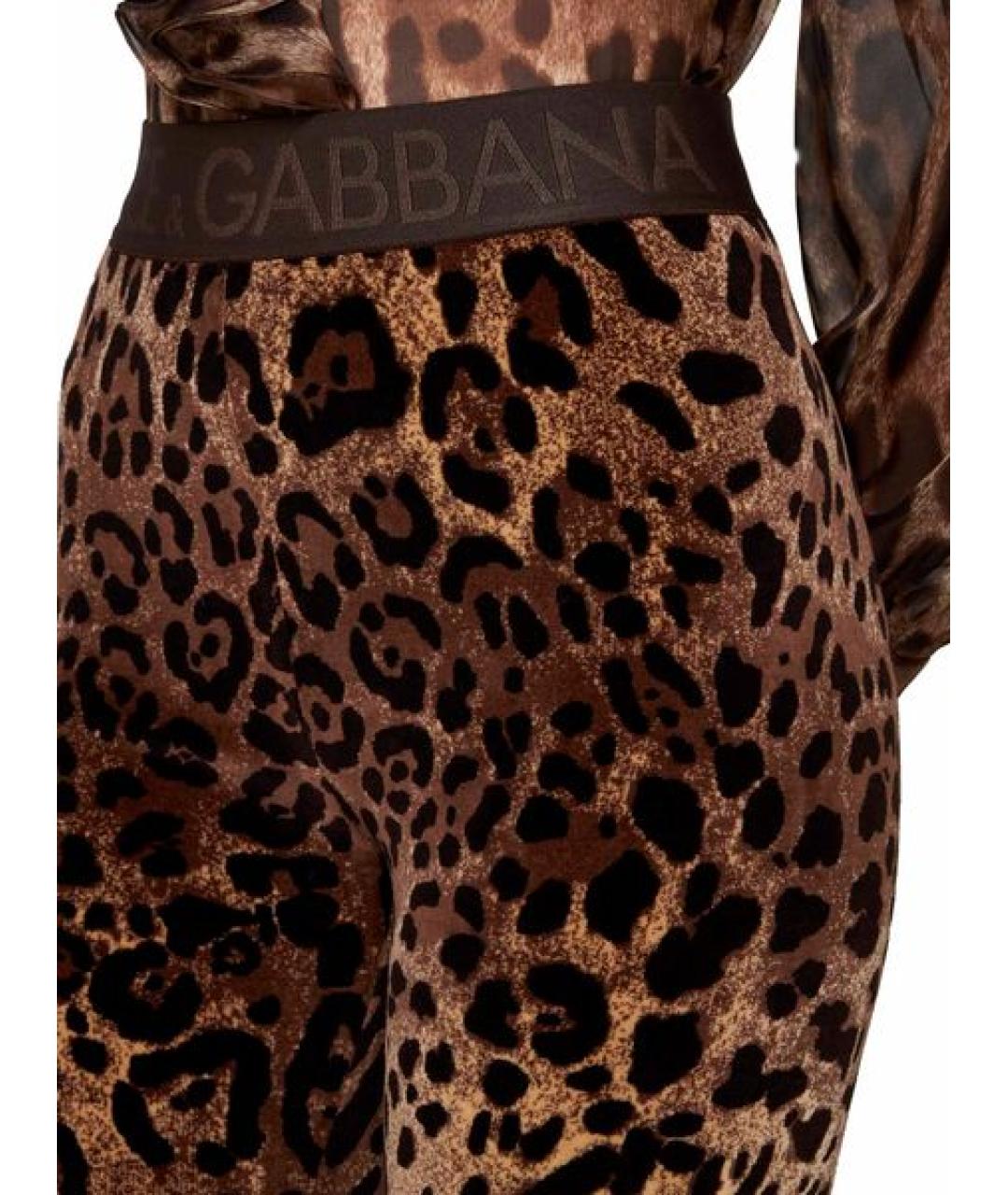 DOLCE&GABBANA Мульти хлопковые леггинсы и велосипедки, фото 5