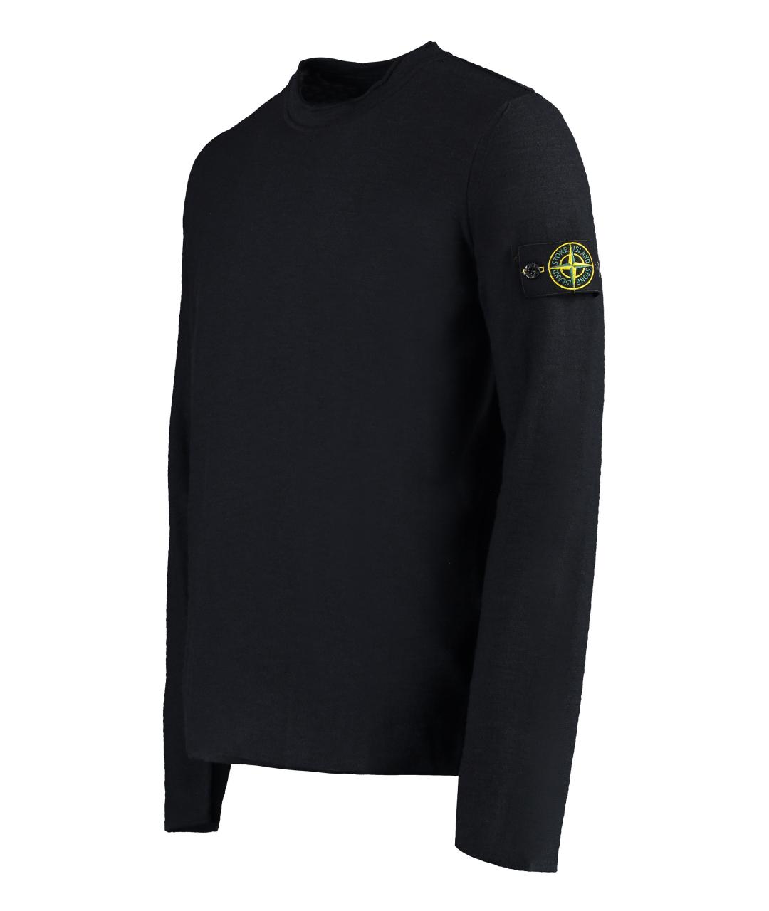 STONE ISLAND Черный шерстяной джемпер / свитер, фото 3