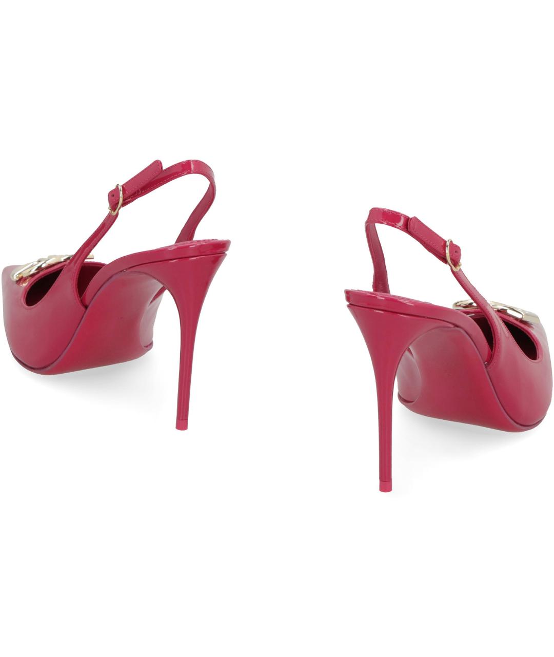 DOLCE&GABBANA Красные кожаные туфли, фото 4