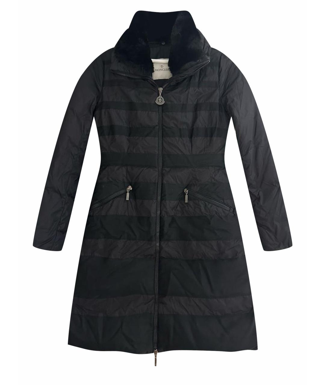 MONCLER Черный пуховик, фото 1