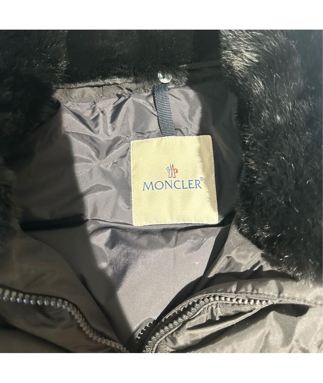 MONCLER Черный пуховик, фото 4