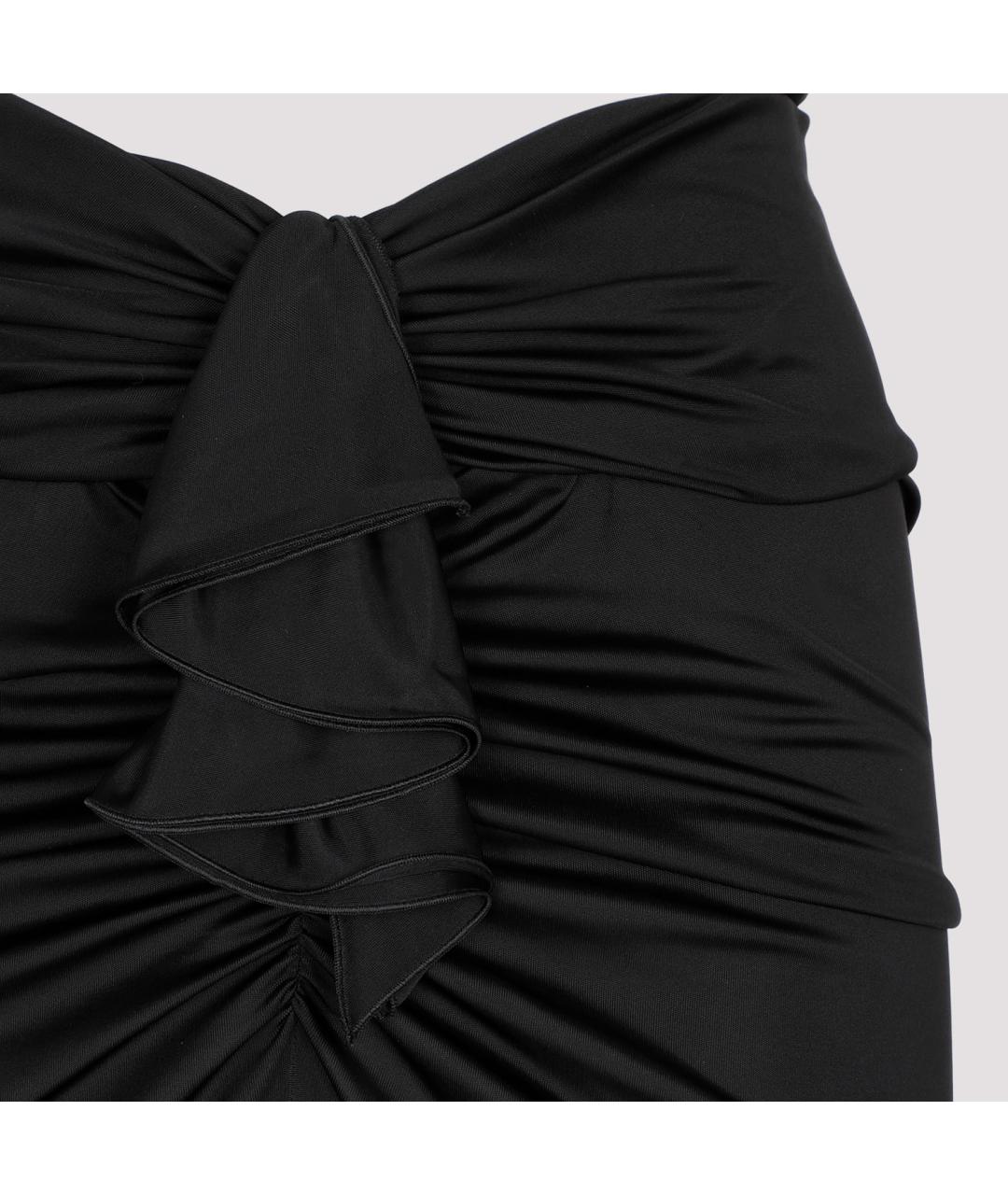 SAINT LAURENT Черное вискозное вечернее платье, фото 4