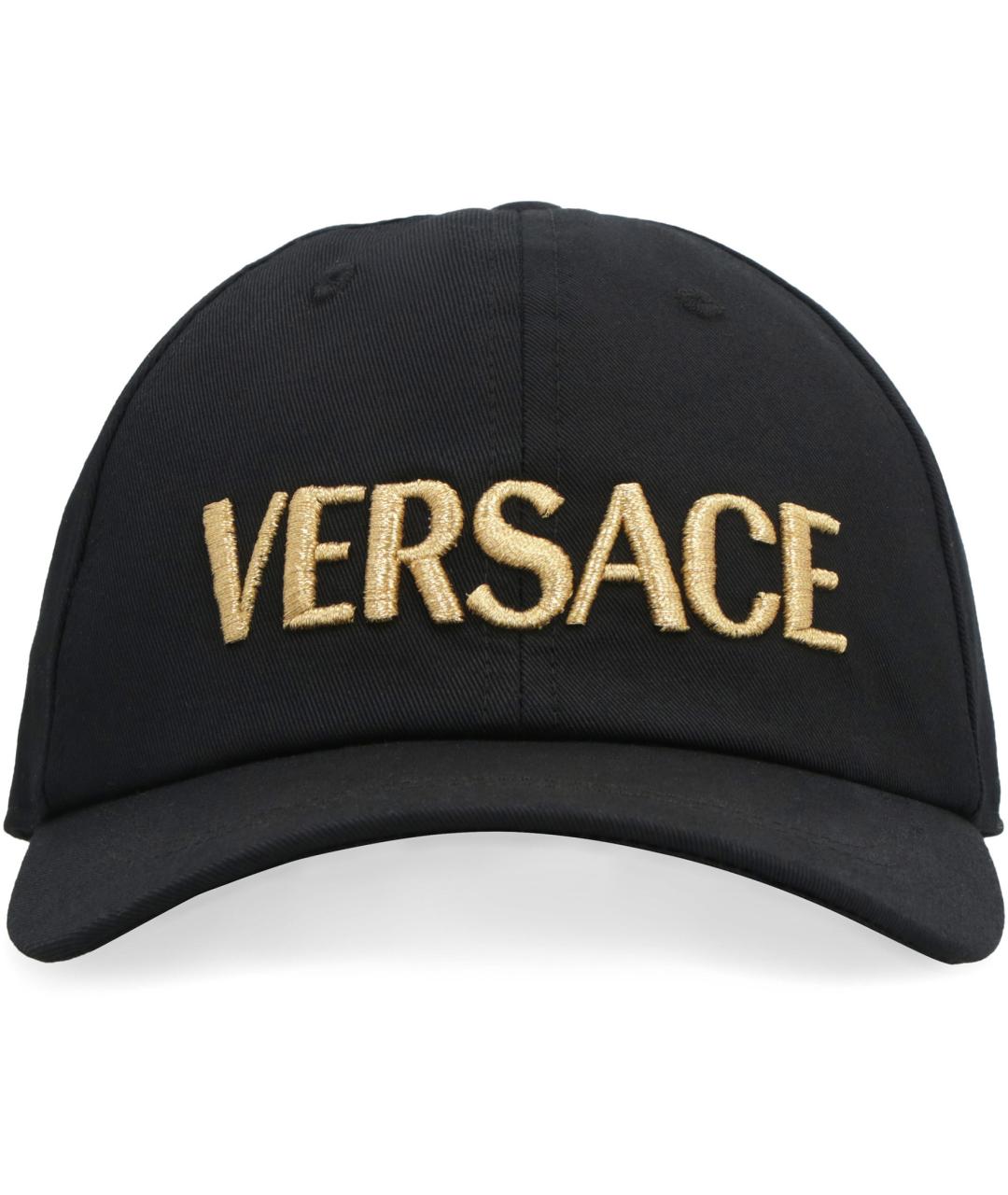 VERSACE Черная хлопковая кепка/бейсболка, фото 2