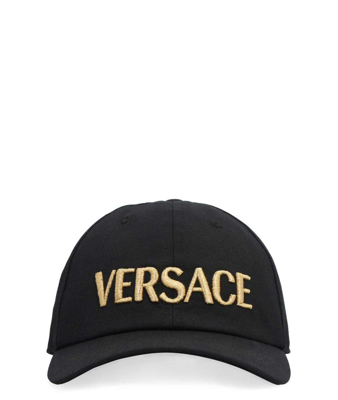 VERSACE Черная хлопковая кепка/бейсболка, фото 1