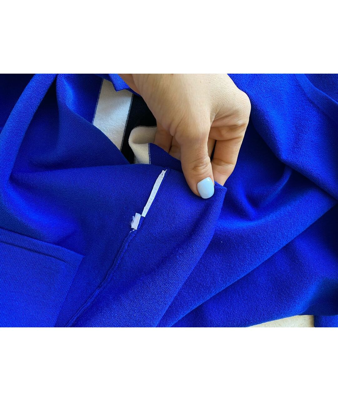 P.A.R.O.S.H. Синий хлопко-эластановый джемпер / свитер, фото 3