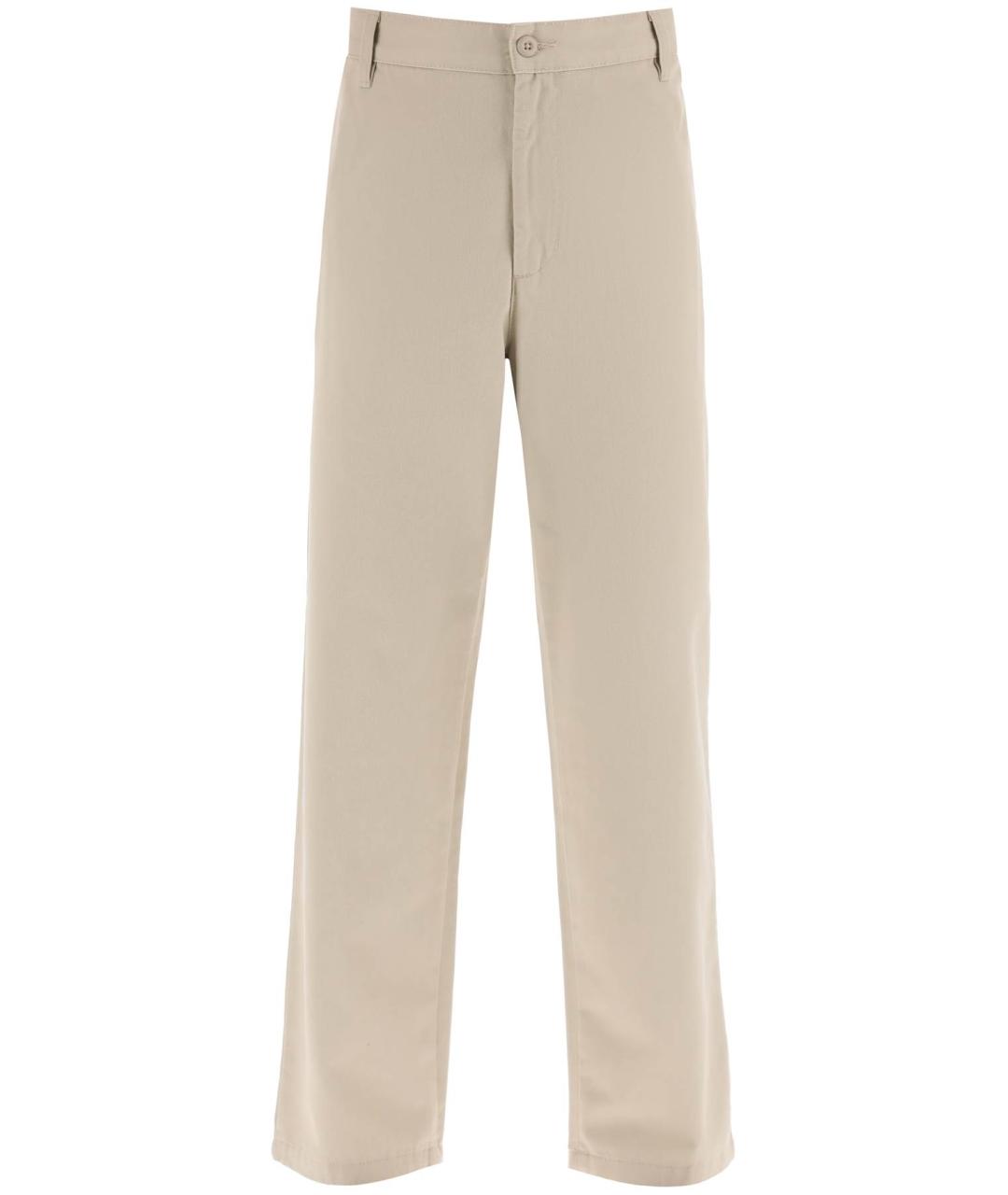 CARHARTT WIP Бежевые хлопковые повседневные брюки, фото 1